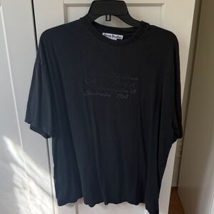 Acne Studios Black Short-Sleeve Tonal Script Tee